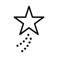 Obraz premium Shooting Star Trail Icon for New Year Wishes