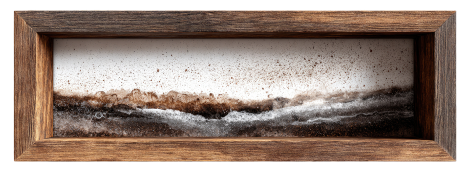 Framed miniature landscape art piece