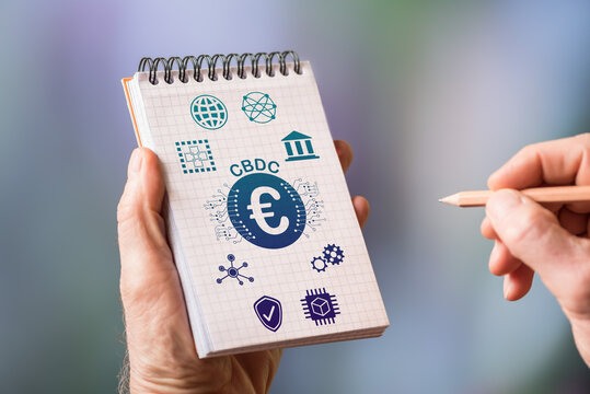 Cbdc concept on a notepad - Powered by Adobe