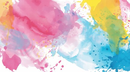 Fototapeta premium Colorful Watercolor Design: Pastel Gradients for Booklets, Posters & Cards