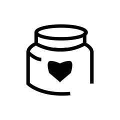 jar of heart outline icon vector