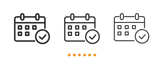 Schedule icon. Thin line icon vector