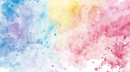 Fototapeta premium Colorful Watercolor Design: Pastel Gradients for Booklets, Posters & Cards