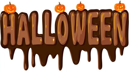 Chocolate halloween text graphic