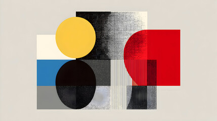 Geometric Abstraction: Bold Colors and Textures in Modern Composition.