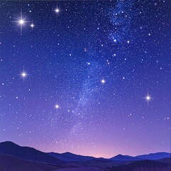 Night sky with stars and milky way