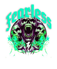 Skull Streetwear T Shirt Design