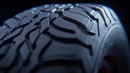 Close up of vehicle tire tread pattern for car truck or automobile - Powered by Adobe