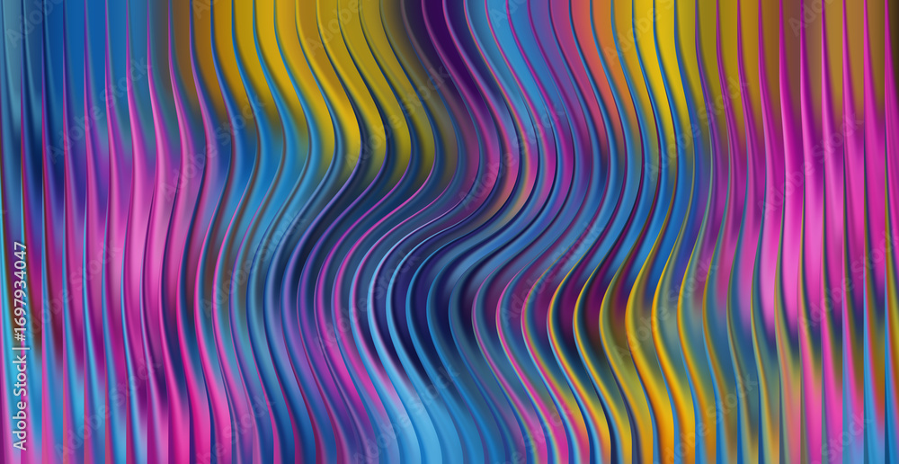 Poster colorful abstract background with wavy lines and vibrant color combinations