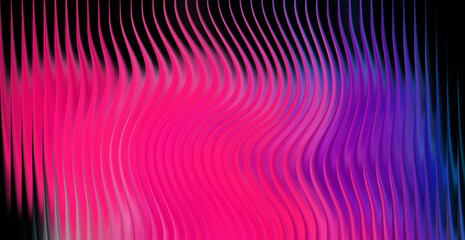 Abstract background with vertical wavy lines in pink, purple and black colors