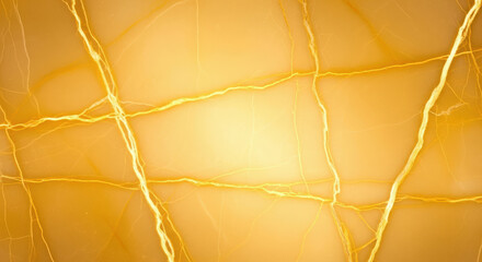 Abstract golden yellow marble texture with veins