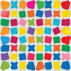 Vibrant colorful shapes pattern for creative design projects