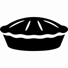 Delicious Pie Silhouette Vector Design