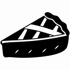 Delicious Pie Silhouette Vector Design