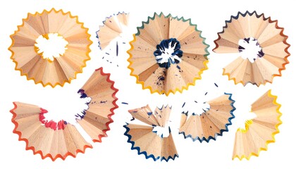 Colored pencil shavings