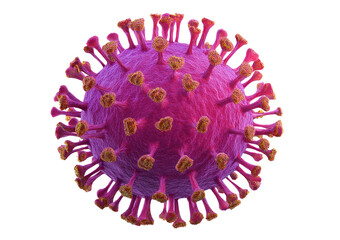 Coronavirus cells or bacteria molecule. Virus Covid-19. Virus isolated on a transparent or white background