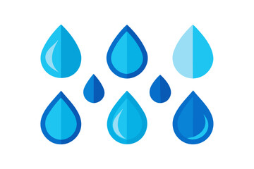water drops set