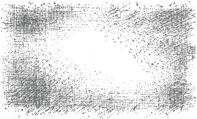 Abstract grunge scratch effect Overlay Monochrome  black and whit texture. old canvas pattern . Old damage Dirty grainy and scratches. vector design on transparent background.