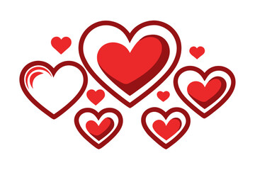 vector illustration of red heart