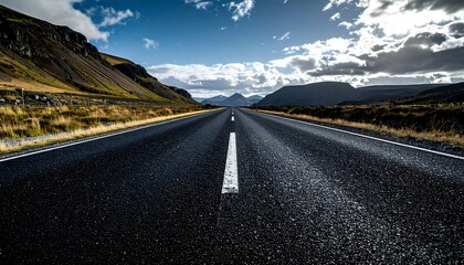 Open road stretching into a vast landscape