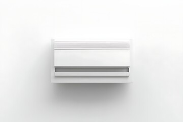 Minimalist white rectangular wall-mounted business card holder