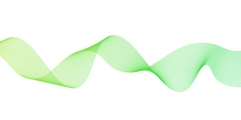 Smooth stylish abstract green wave background,dots on a whit clean and fresh background,green lines vector banner template background design.green wave melody lines on white background,