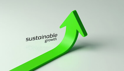 Business growth graph with arrow