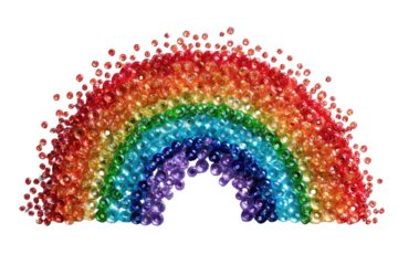 Colorful beaded rainbow design
