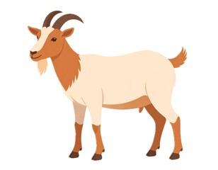 Fototapeta premium Goat flat illustration isolated on white background