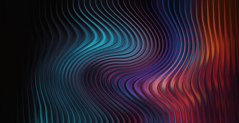 Fototapeta premium Abstract wavy lines in vibrant colors creating a mesmerizing and dynamic pattern