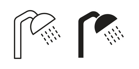 Shower place icon symbol for logo, web, app designs.