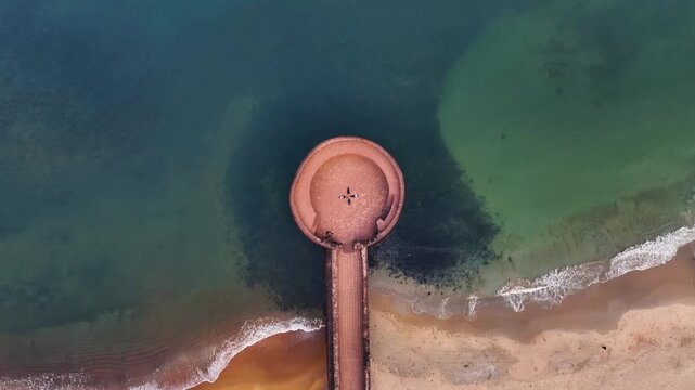 aerial view of  sinquerim fort in goa ,india