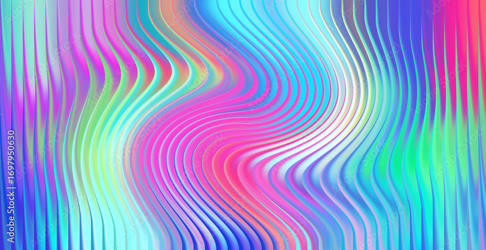 Poster vibrant abstract background with flowing lines and a swirling iridescent effect