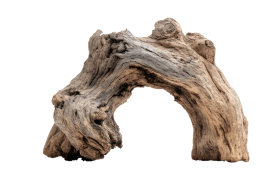 Driftwood arch,  natural, weathered,  organic shape