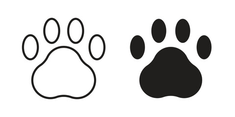 Paw icon symbol for logo, web, app designs.
