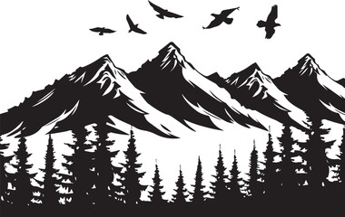 Forest and Mountain Vector Set