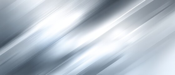 Abstract Silver and White Motion Blur Background with Dynamic Light Streaks for Technology and Design Themes