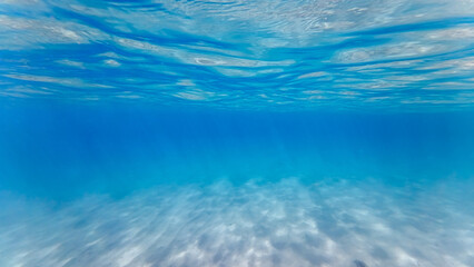 Underwater background deep blue sea from Spain, Costa Brava, Palamos