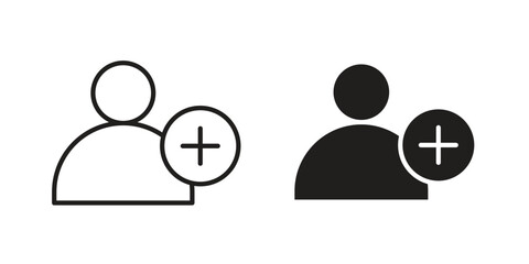 Follow icon symbol for logo, web, app designs.