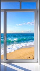 Ocean view from a window