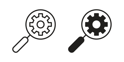 Due diligence icon symbol for logo, web, app designs.