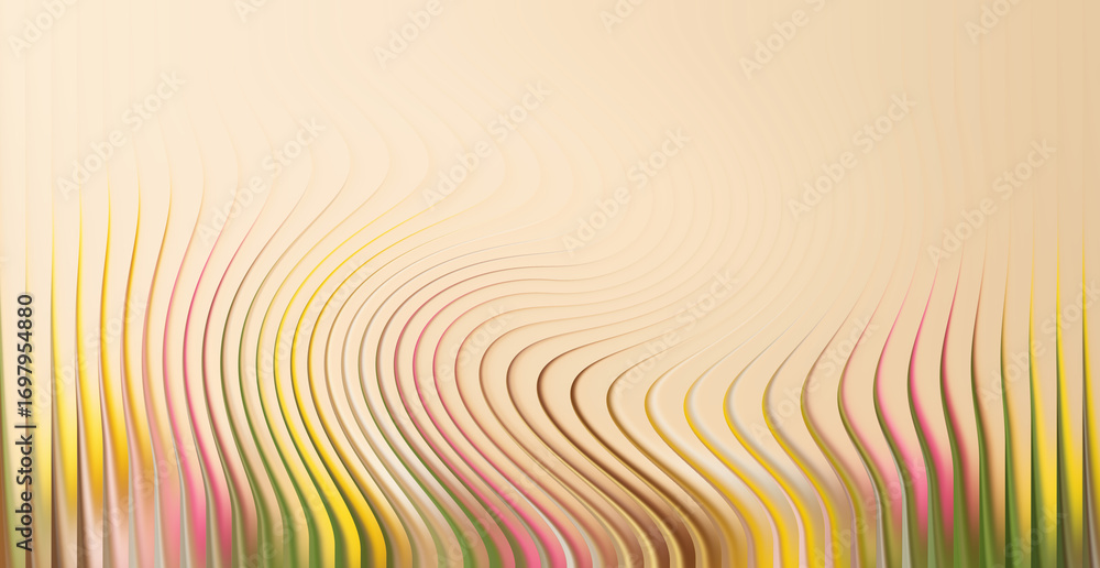 Poster abstract background with colorful wavy lines and a soft, blurred effect