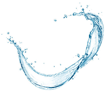 Blue water splash