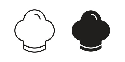Chef hat icon symbol for logo, web, app designs.