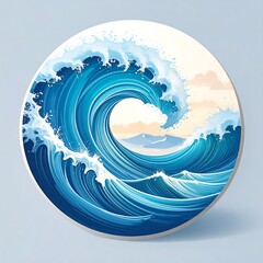 Ocean wave graphic art