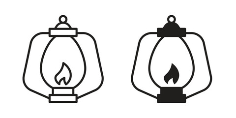 Camping lantern icon symbol for logo, web, app designs.