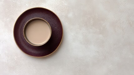 Ceremonial chai swirls in a burgundy saucer, evoking Diwali delights, hygge whispers, and cozy autumn mornings