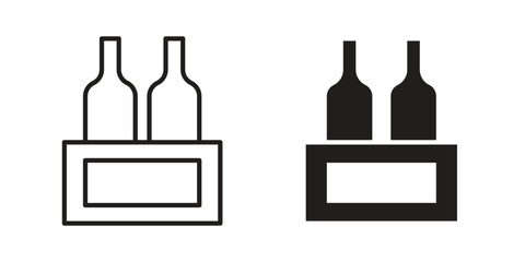 Box of wine icon symbol for logo, web, app designs.