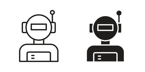 Astronaut user icon symbol for logo, web, app designs.