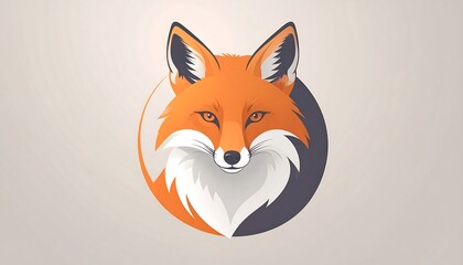 Obraz premium Fox head in circle design